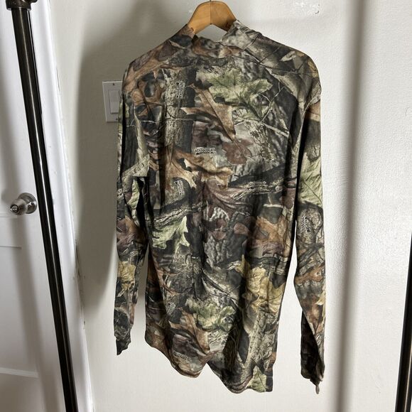 Vintage Morgan Outdoors Mens Camo Long Sleeve‎ Hunting T Shirt Green Large - Picture 2 of 5